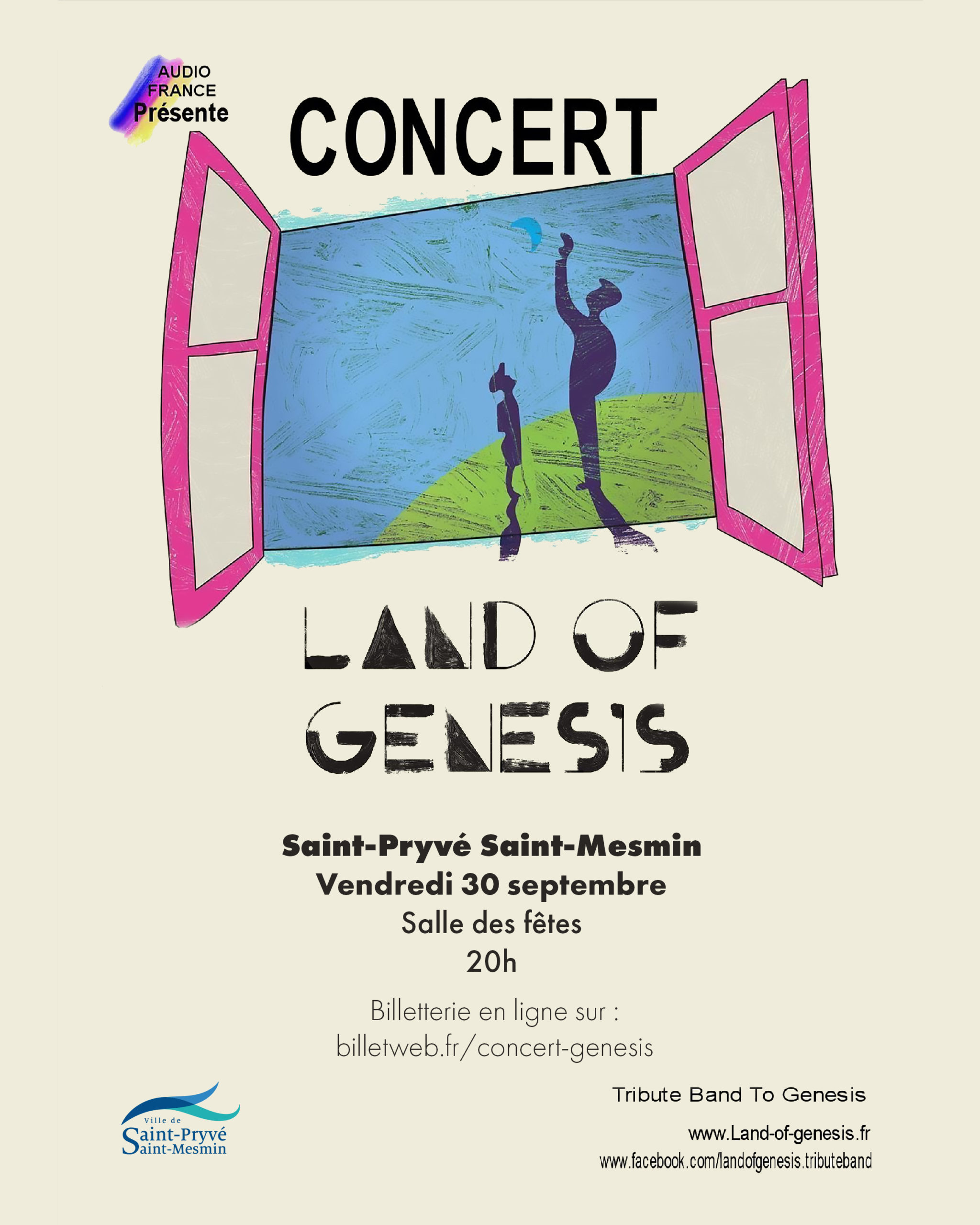 Concert LAND OF GENESIS Vendredi 30 septembre à la salle des fêtes 20h