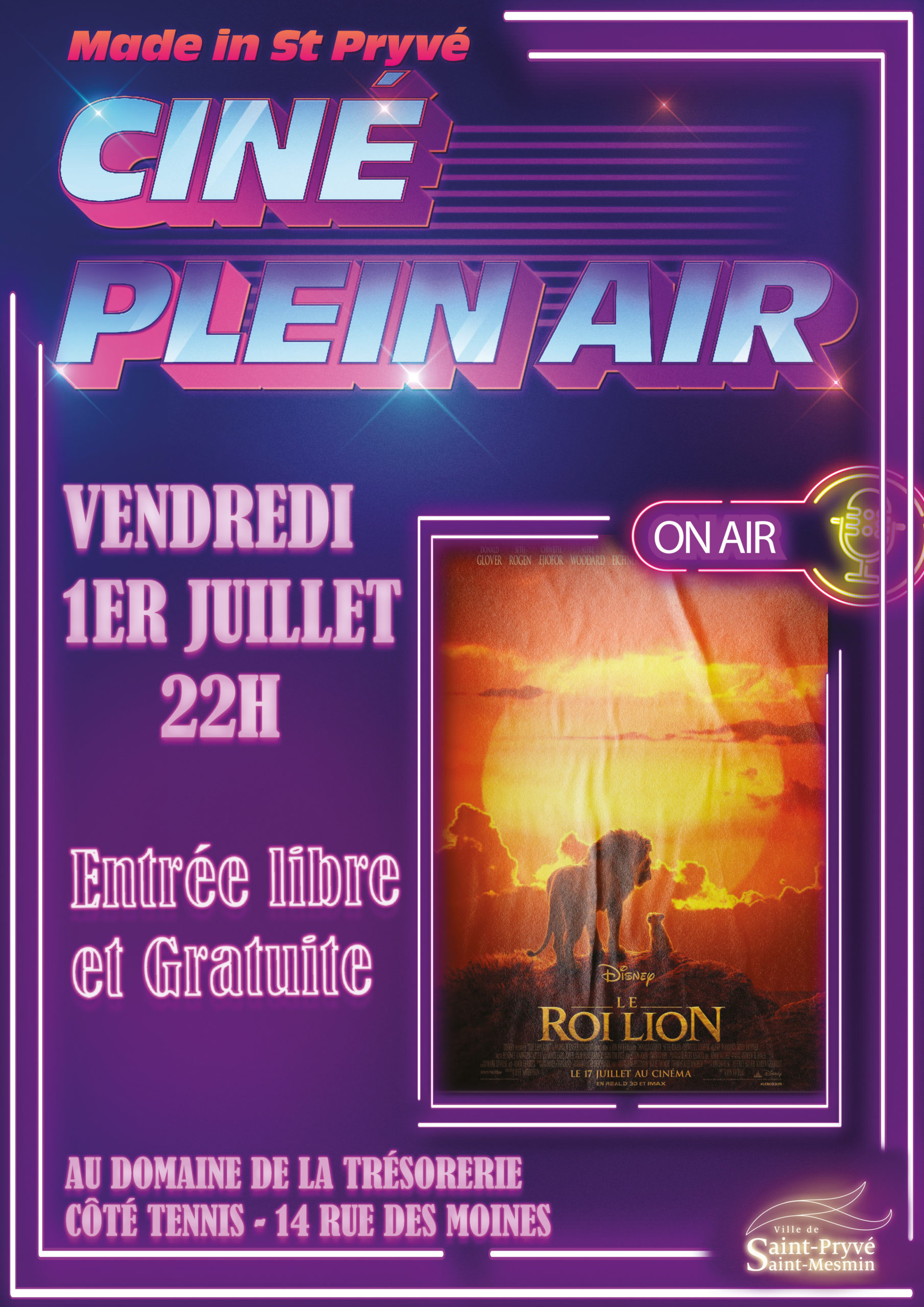 Le Ciné Plein Air, un vent de fraîcheur à Saint-Pryvé !