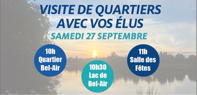 Les élus viennent à votre rencontre le samedi 27 septembre